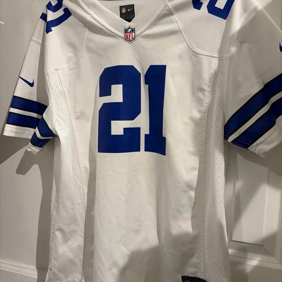 NFL Dallas Cowboys Ezekiel Elliot #21 White On-Field Jersey with Logo Kid’s XL - Picture 2 of 7
